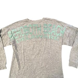 Miami Style Rehoboth Beach Delaware Sweater Size Small Grey‎ Green New Coastal